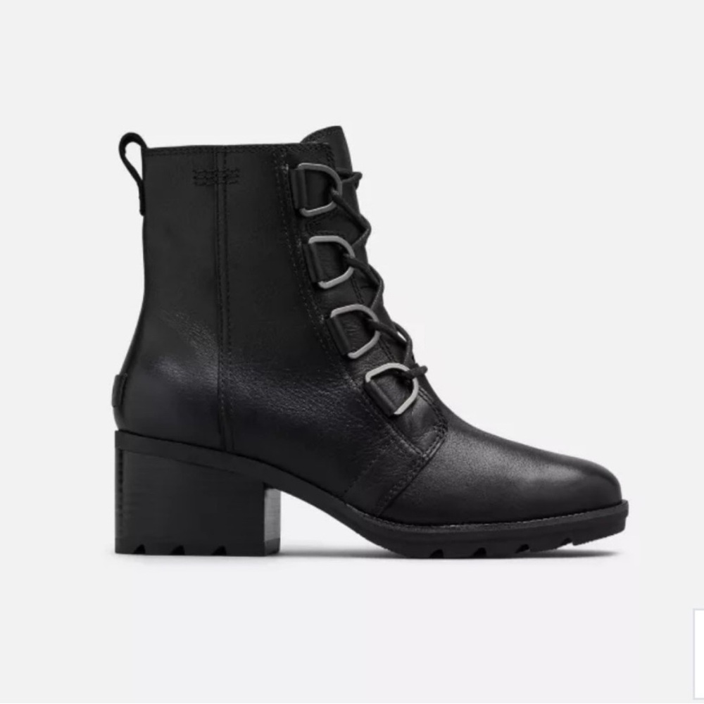 Sorel Black Lace Up Waterproof Boots for Women - Picture 3 of 9